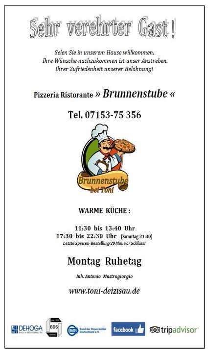 Pizzeria Brunnenstube Deizisau